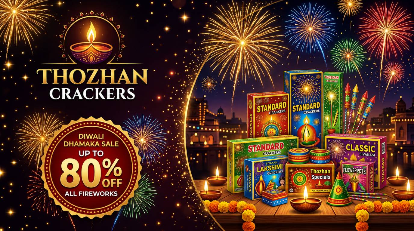 Thozhan Crackers Banner